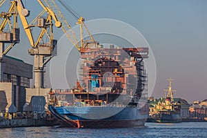 Shipyard have crane machine, Shipyard industry