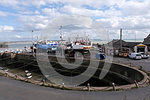 Shipyard of the port of Granville in Normandy