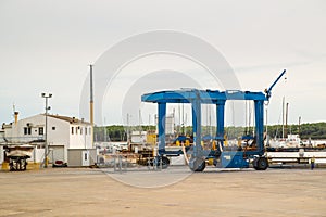 Shipyard in Punat harbor, Krk Island , Croatia