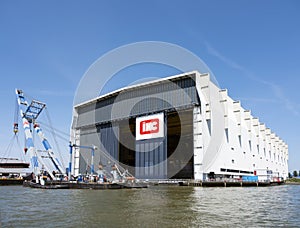 Shipyard of royal IHC in Krimpen aan de IJssel near dutch city of Rotterdam