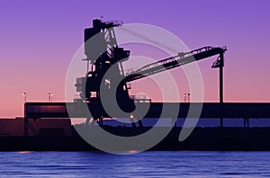 Shipyard silhouette