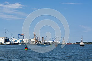Shipyards and port Warnemunde Rostock