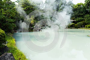 Shiraike Jigoku, hot springs in Beppu of Japan