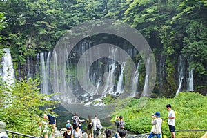 Shiraito waterfall near Mt. Fuji in Fujinomiya Prefecture,