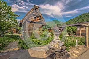 Shirakawa-go - May 27, 2019: The traditional buildings of the village of Shirakawa-go, Japan