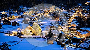 Shirakawago in Central Japan view