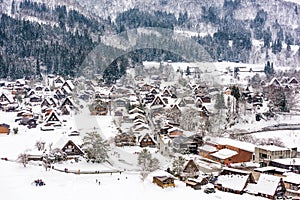 Shirakawago, Gifu, Japan Winter Village