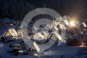 Shirakawago light-up Japan