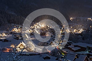 Shirakawago light-up Japan