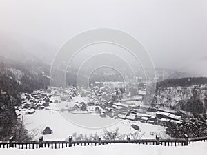 Shirakawago Snow Village in Japan