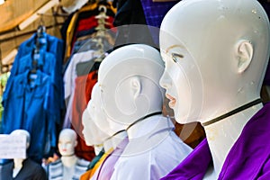 Shiraz, Iran - 15th june, 2022: Plastic woman mannequins in shop in streets of Iran