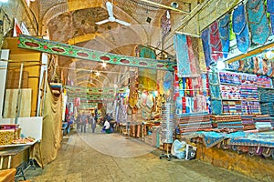 The wide alley of Vakil Bazaar, Shiraz, Iran