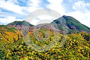 Shiretoko Moountains in Autumn, Hokkaido, Japan