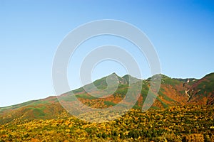 Shiretoko Moountains in Autumn, Hokkaido, Japan