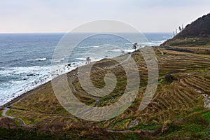 Shiroyone Senmaida Rice Terraces along the coast of Ishikawa