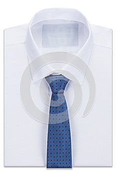 Shirt blue tie