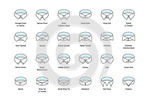 Shirt collar types and styles