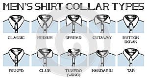 Shirt collars types