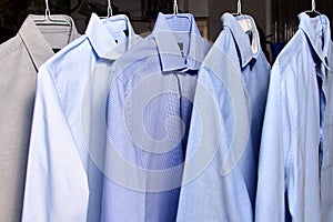 Ironed shirt at the dry cleaners photo