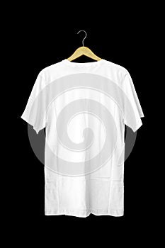 a shirt on hanger for clothing mockup material.