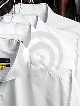 Shirt ironed in dry cleaner photo
