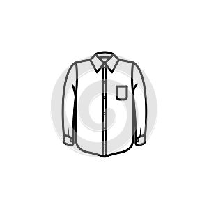 shirt men line illustration icon on white background