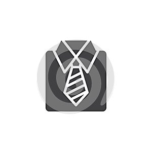 Shirt with neck tie vector icon