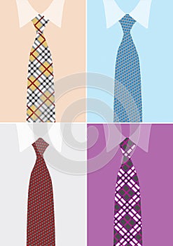 Shirt and necktie in four version