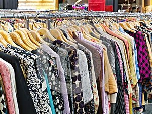 Stylish Women Shirts on Rack for Sale at Department Store