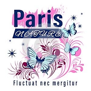 Shirt Slogan Paris Nature and watchword photo