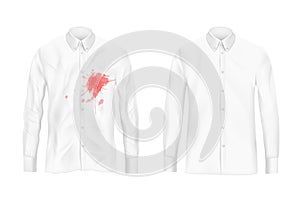 Shirt stain remover experiment concept