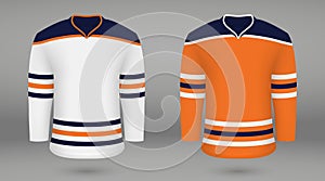 Shirt template forice hockey jersey