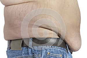 Shirtless overweight Man photo