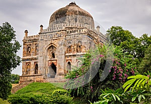 Shish Gumbad tomb in Lodhi Gardens in New Delhi, India