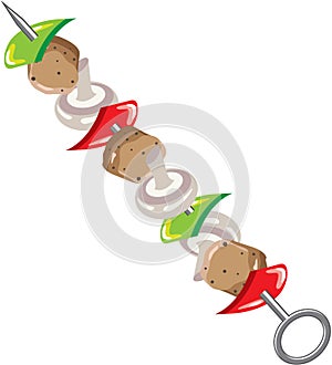 Shish Kabob vector Illustration clip-art