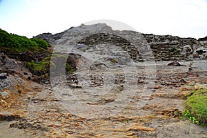 Shitiping Coastal spot featuring a natural staircase of eroded stone located at Hualien,