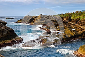 Shitiping Coastal spot featuring a natural staircase of eroded stone located at Hualien,