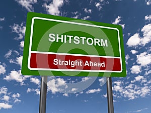 Shitstorm traffic sign