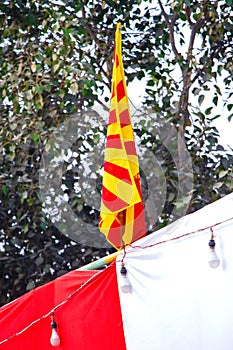 Shiv Baba flag waving at Brahmakumaris Center photo