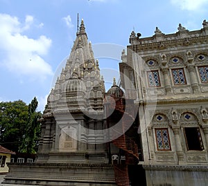 Shiv Mandir with stair to Balcony of Mandap at Shinde Chattri, Pune