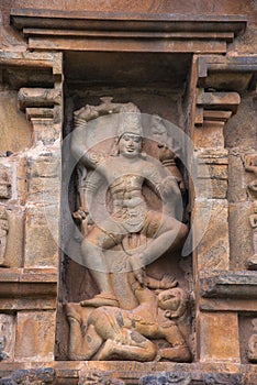 Shiva as Kalantaka, niche on the northern wall, Brihadisvara Temple, Gangaikondacholapuram, Tamil Nadu, India