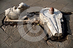 Shiva Lingam and Bull