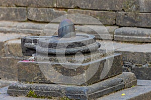 Shiva lingam sacred shire in India and hidu religion