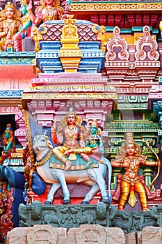 Shiva and Parvati on bull photo