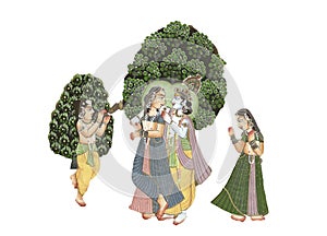 Shiva and Parvati in love photo