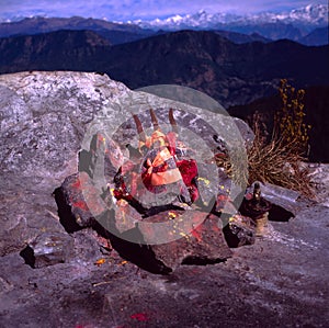 Shiva symbol in Kartik Temple