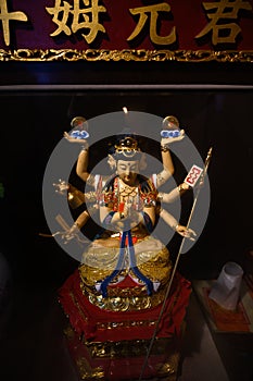 Shiva Statue in Temple in Hong Kong, China