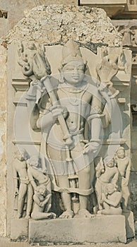 Shiva with Trishula(trident),Khajuraho temple