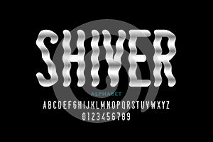 Shiver style font design