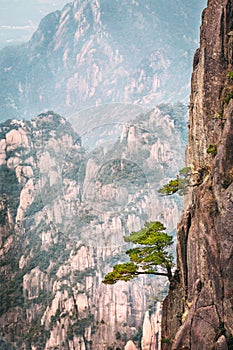 Shixin Beginning-to-Believe peak in Huangshan mountain, known as Yellow mountain, Anhui, China.